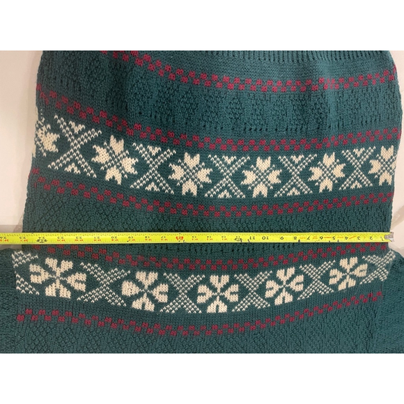Carraig Donn Vintage Wool Ireland Knit Men XL Fair Isle Sweater Fisherman Green - Picture 5 of 6